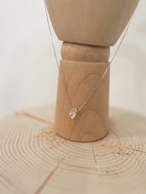 ＜treasured friends＞Platina Herkimer Necklace