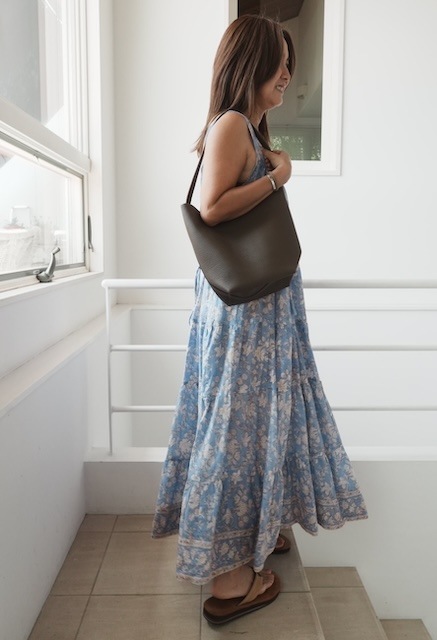<select>block print dress