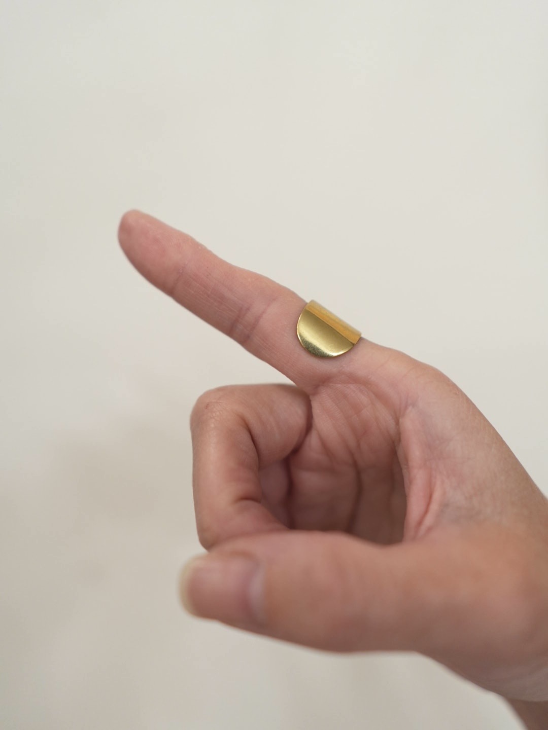 ＜treasured friends＞Simple wide ring brass