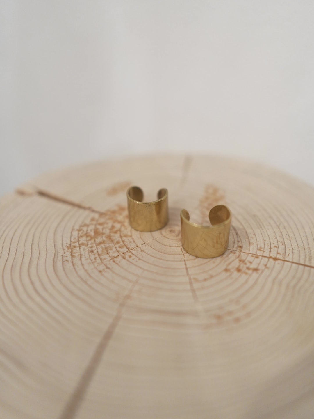 ＜treasured friends＞Simple wide ring brass