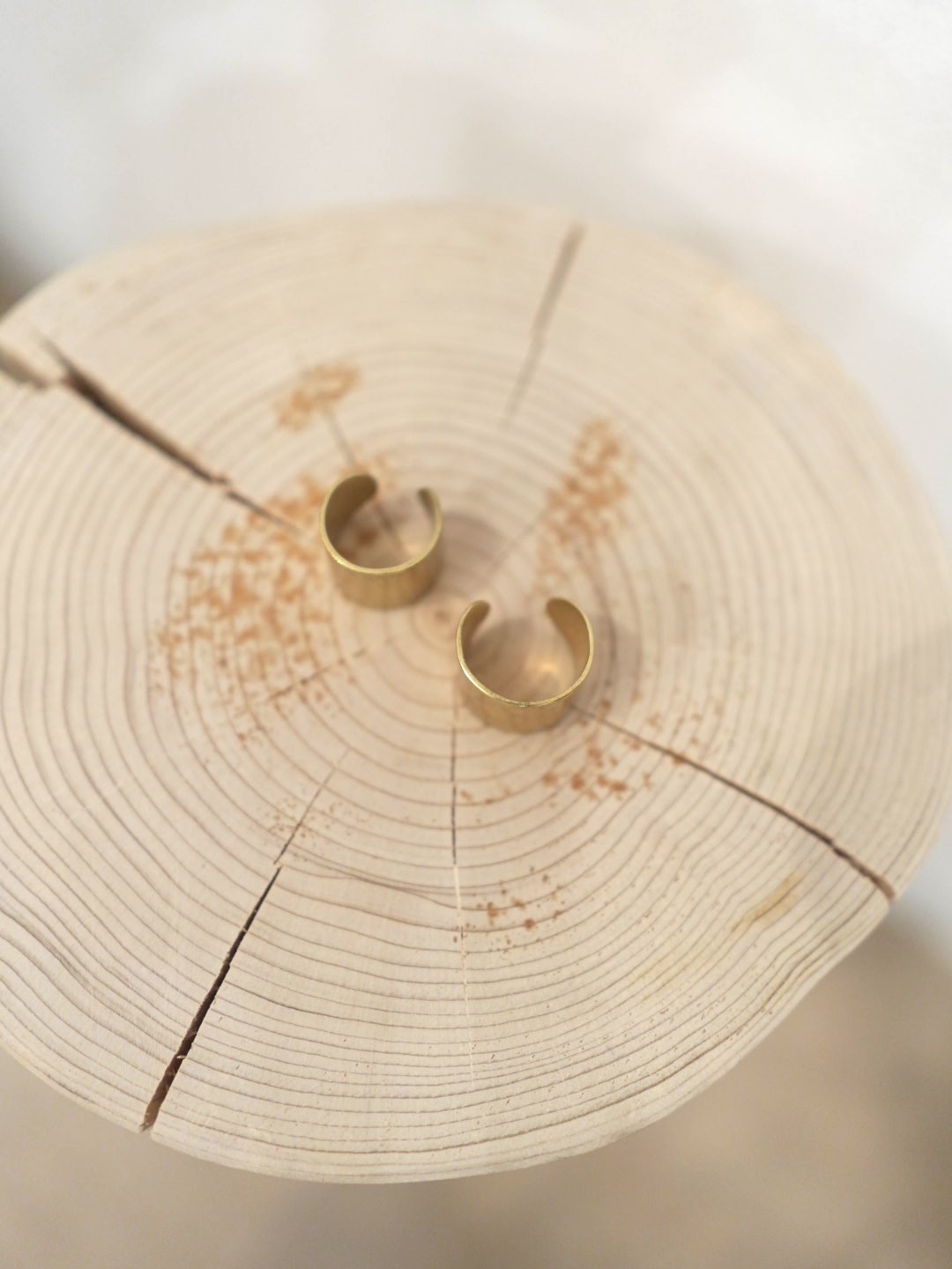 ＜treasured friends＞Simple wide ring brass