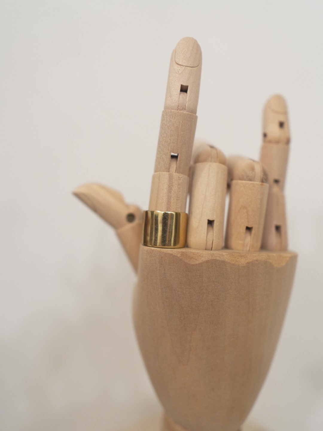 ＜treasured friends＞Simple wide ring brass