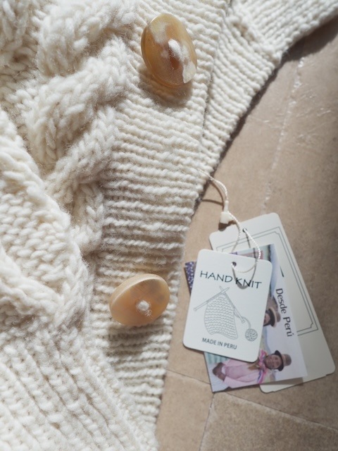 ＜select＞Peru hand knit cardigan