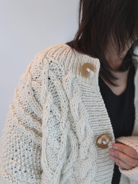 ＜select＞Peru hand knit cardigan