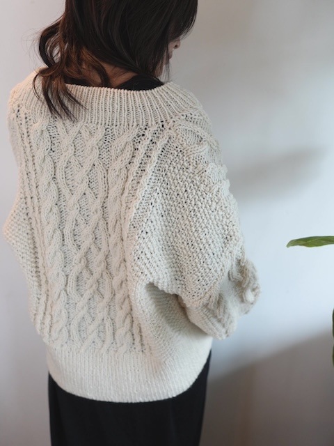 ＜select＞Peru hand knit cardigan