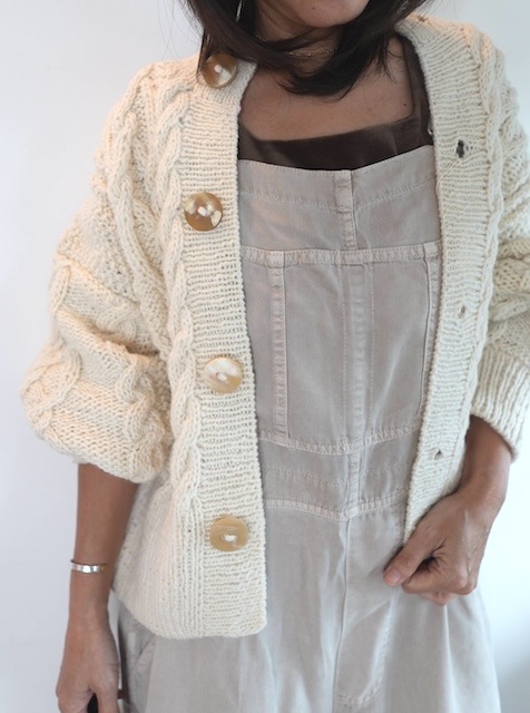 ＜select＞Peru hand knit cardigan