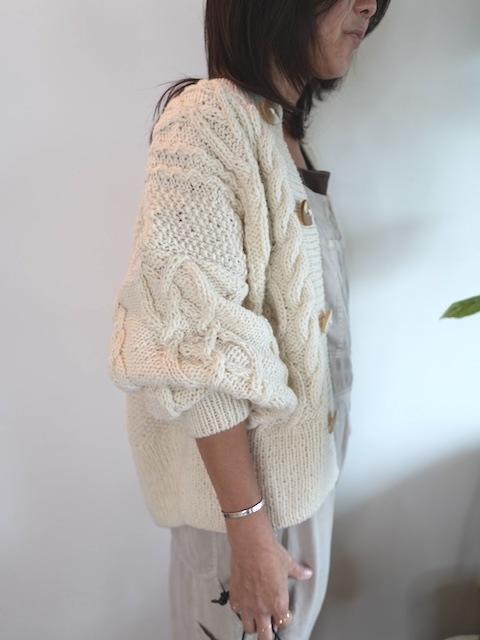 ＜select＞Peru hand knit cardigan