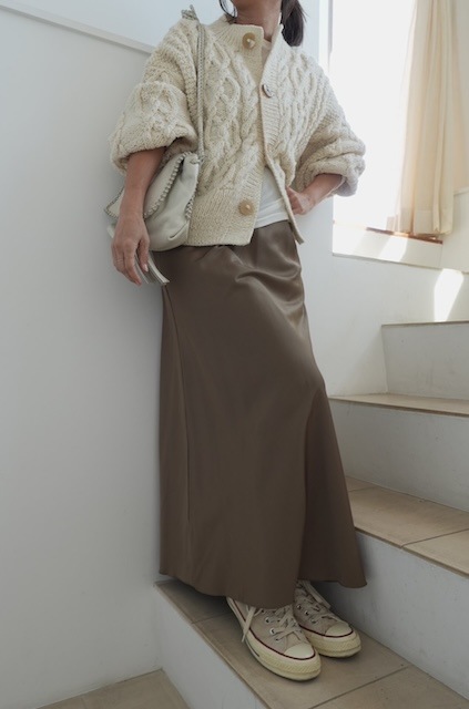 ＜select＞Peru hand knit cardigan