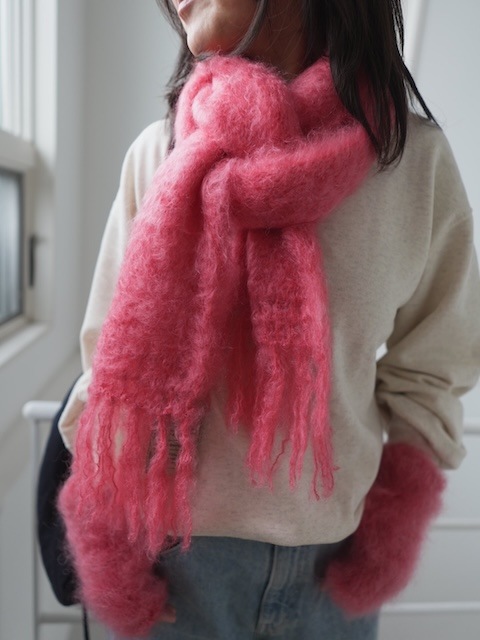 ＜select＞mohair wool muffler