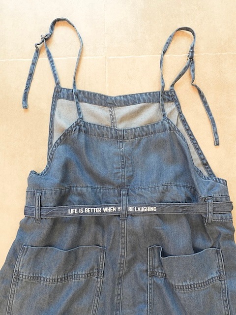 <select>lyocell denim salopette