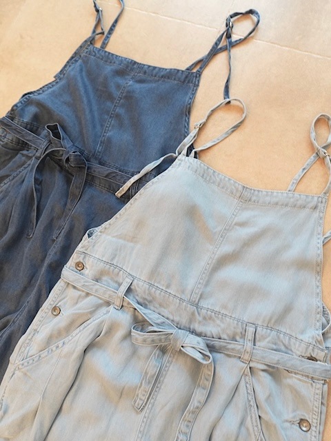 <select>lyocell denim salopette