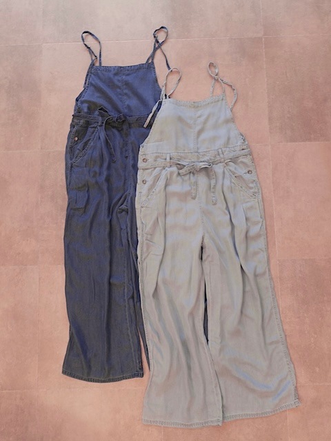 <select>lyocell denim salopette