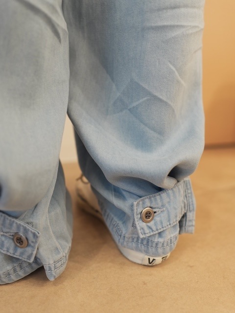 <select>lyocell denim salopette