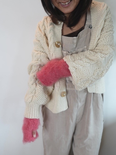 ＜select＞mohair wool arm warmer