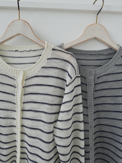 ＜select＞border cardigan