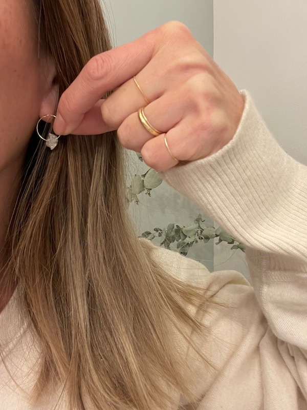 ＜Treasured Friends＞HerkimerHoopPierce M