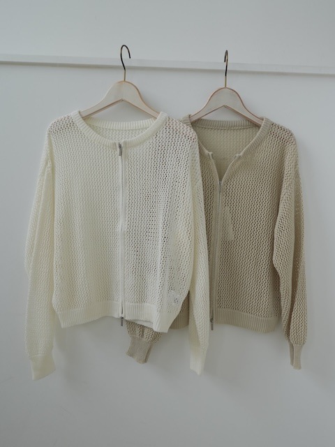 <select>mesh zipup cardigan
