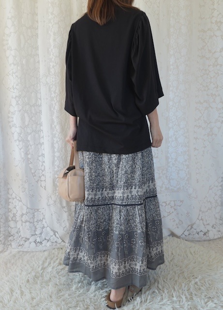 ＜GBLUE＞soft sheer back gather tops