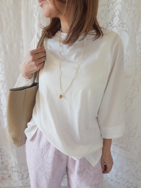 ＜GBLUE＞soft sheer back gather tops