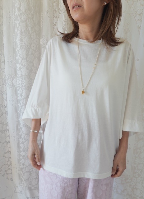 ＜GBLUE＞soft sheer back gather tops