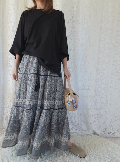 ＜GBLUE＞soft sheer back gather tops