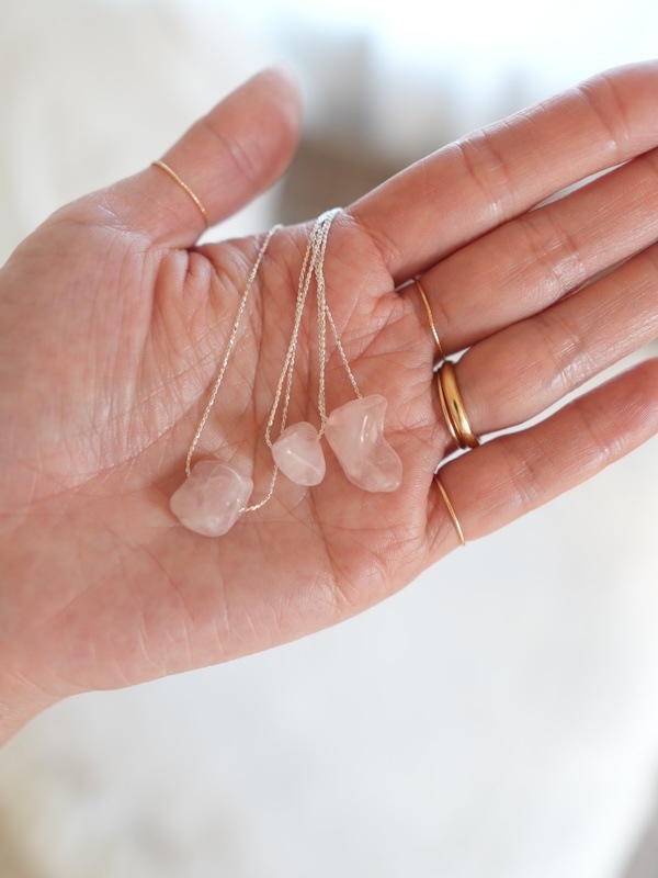 ＜select＞ROSE Quartz Chakra necklace