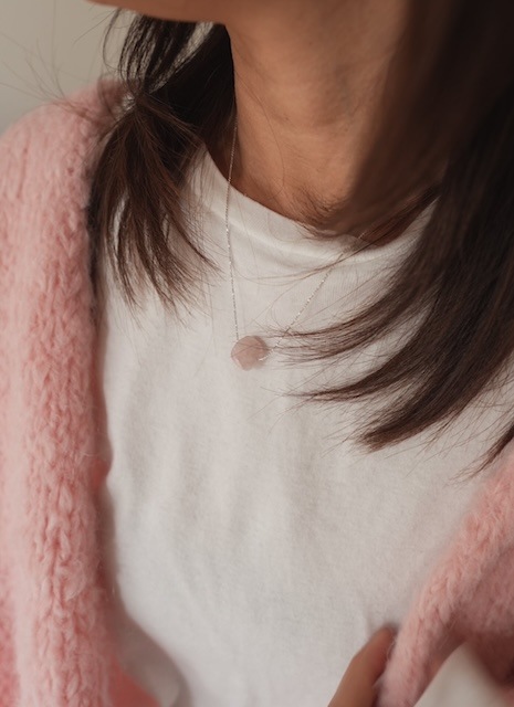 ＜select＞ROSE Quartz Chakra necklace