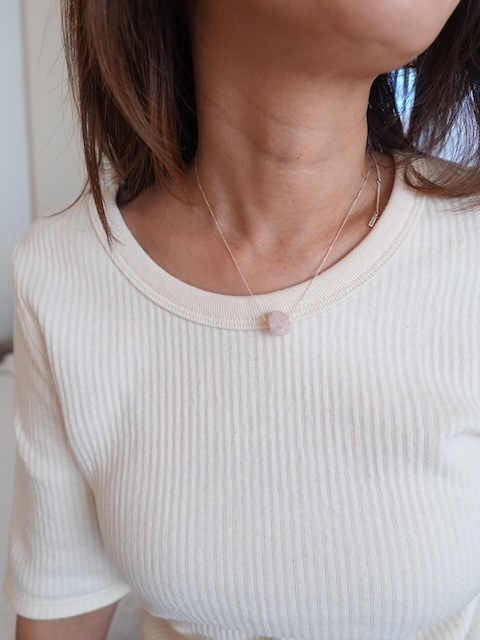 ＜select＞ROSE Quartz Chakra necklace