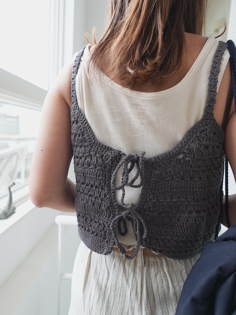 ＜select＞crochet knit bustier
