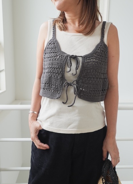 ＜select＞crochet knit bustier