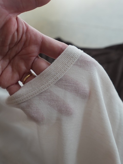 ＜select＞simple sheer french sleeve tops