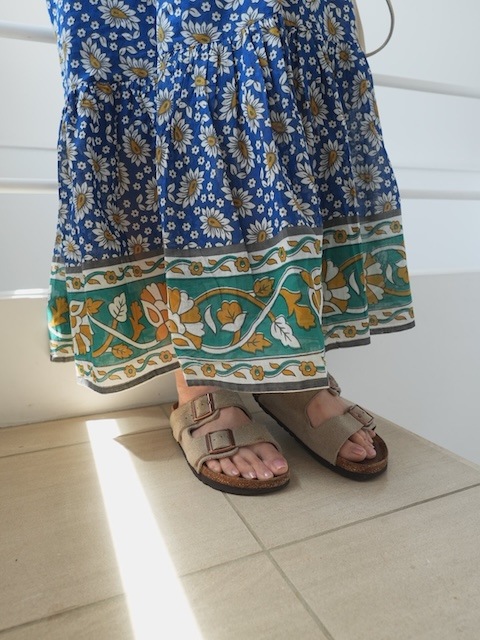 ＜select＞india print dress