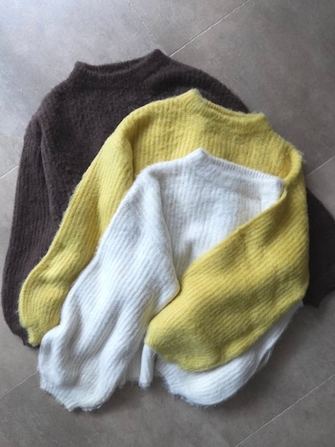 ＜select＞volume sleeve knit tops
