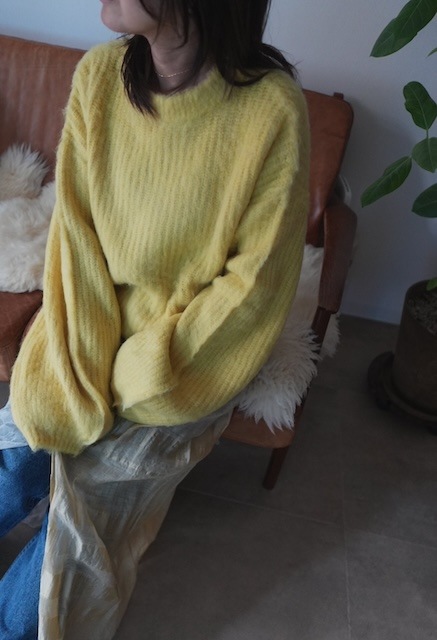 ＜select＞volume sleeve knit tops