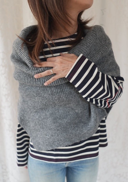 ＜PONT DE CHALONS＞heart patch border tops