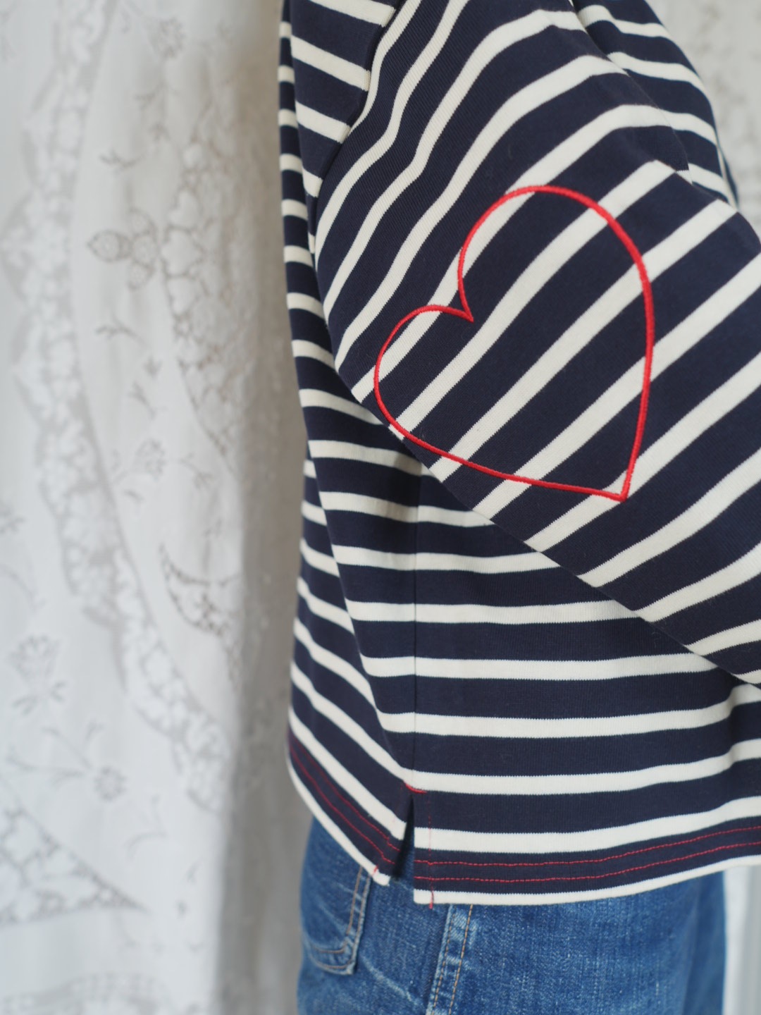 ＜PONT DE CHALONS＞heart patch border tops