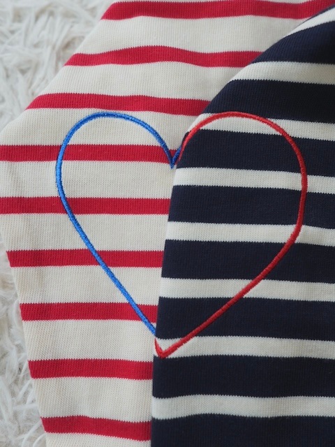 ＜PONT DE CHALONS＞heart patch border tops