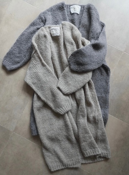 ＜I'm Laughy＞The basic long fuwa knit cardigan