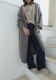 ＜I'm Laughy＞The basic long fuwa knit cardigan