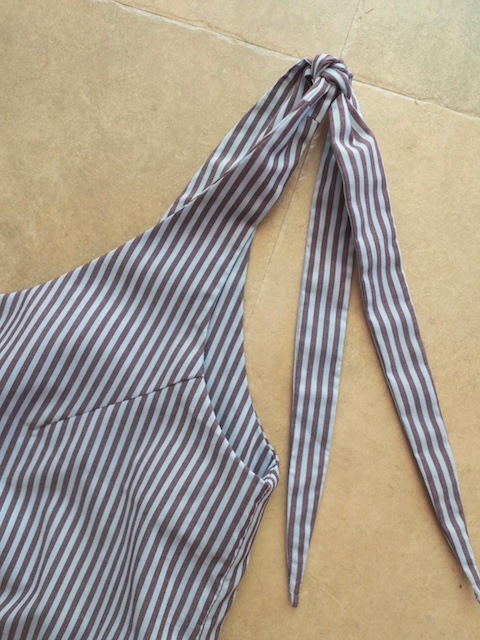 <I'm Laughy>Stripe ”shoulder tie allinone”