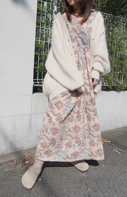 ＜select＞ india block print cotton onepiece