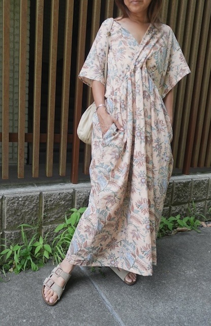 ＜select＞ india block print cotton onepiece