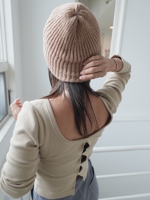 ＜I'm Laughy＞The basic knit cap