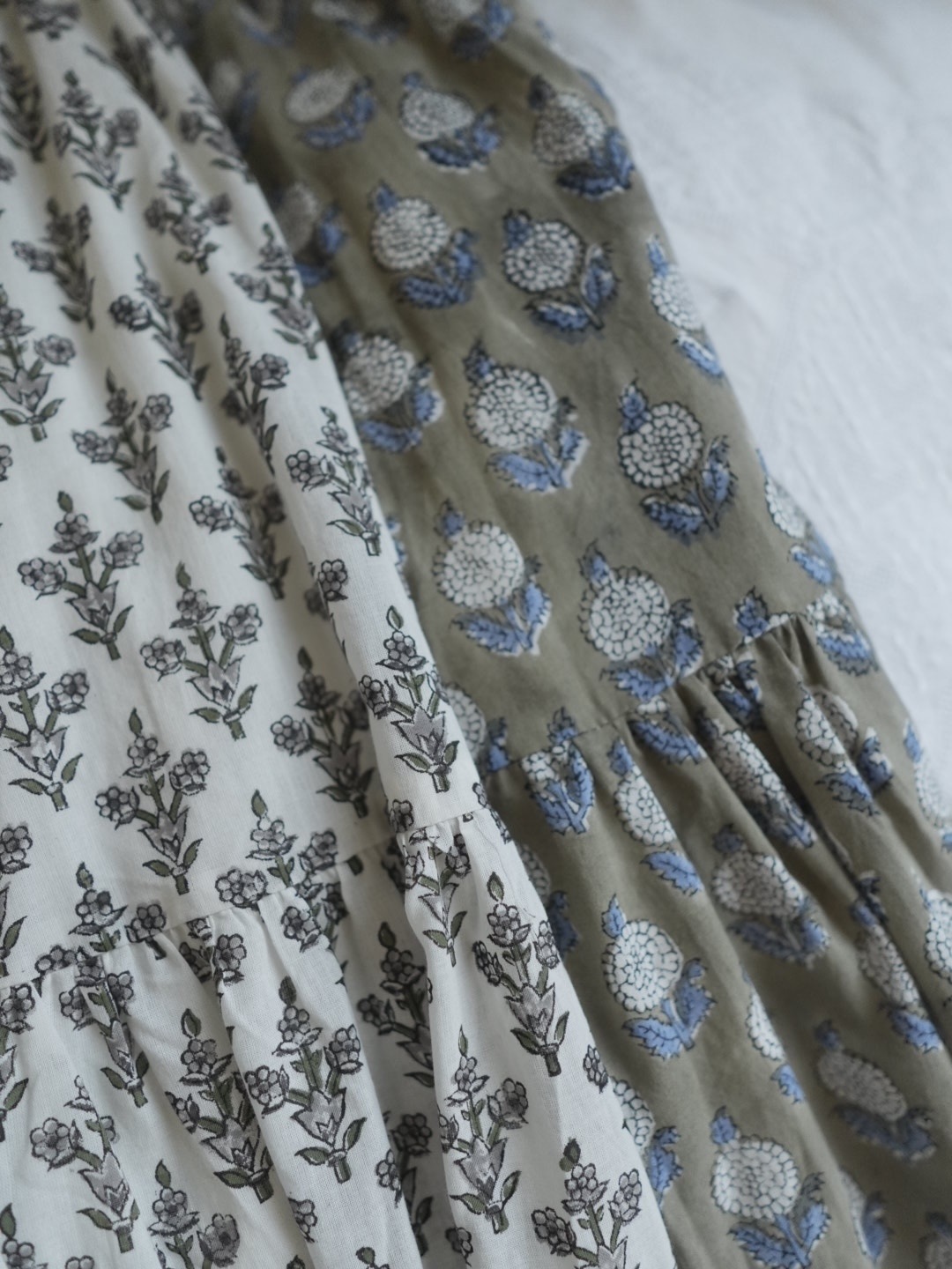 ＜select＞ india block print cotton skirt