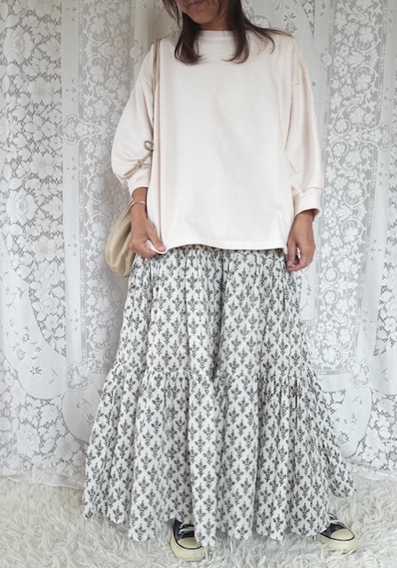 ＜select＞ india block print cotton skirt