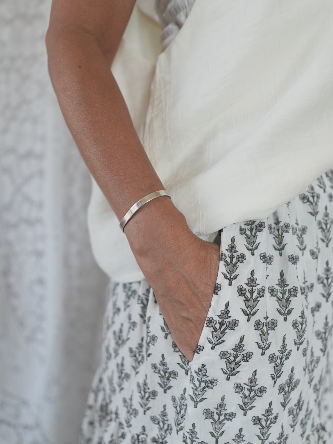 ＜select＞ india block print cotton skirt