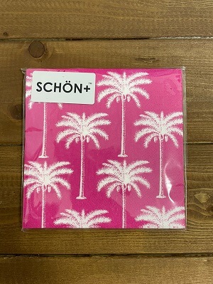 ＜SCHON＞PinkPalmPaperNapkin