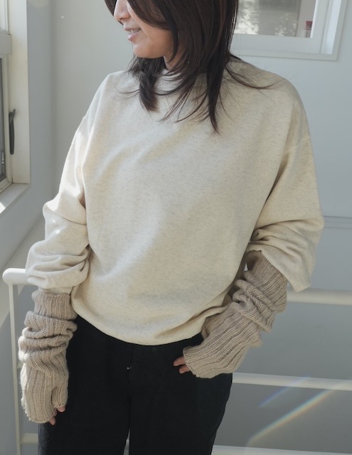 ＜select＞cashmere 100％ rib armwarmer