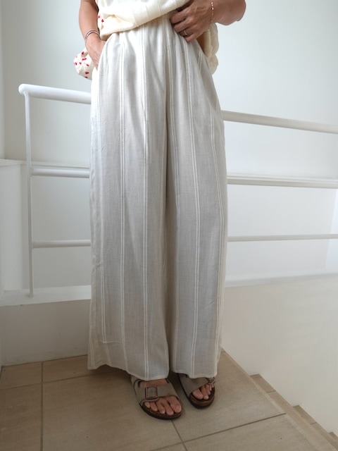 ＜select＞dobby stripeeasy pants