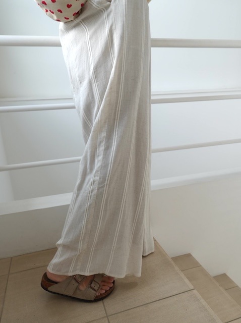 ＜select＞dobby stripeeasy pants